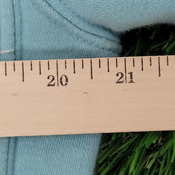 NIKE Swoosh All-Over-Print Hoodie Small 21x24 Blue Baggy Crop - Picture 14 of 15